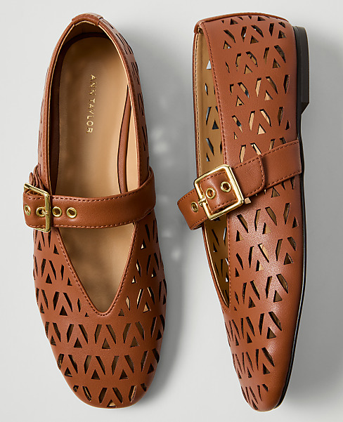 Weekend Leather Mary Jane Ballet Flat