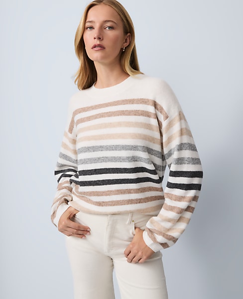 Weekend Striped Raglan Sweater