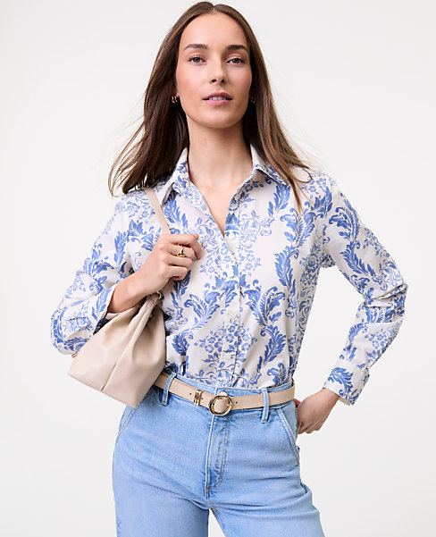 Weekend Toile Relaxed Perfect Shirt