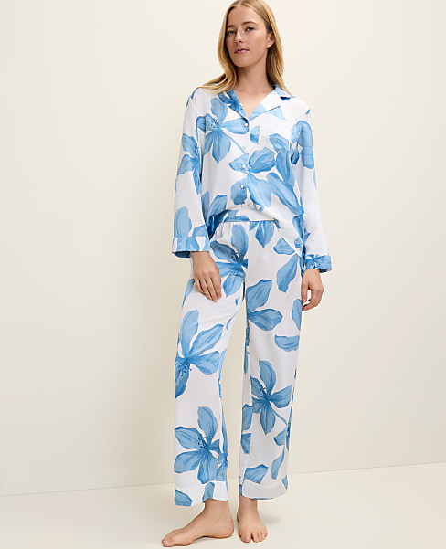 Floral Satin Pajama Set