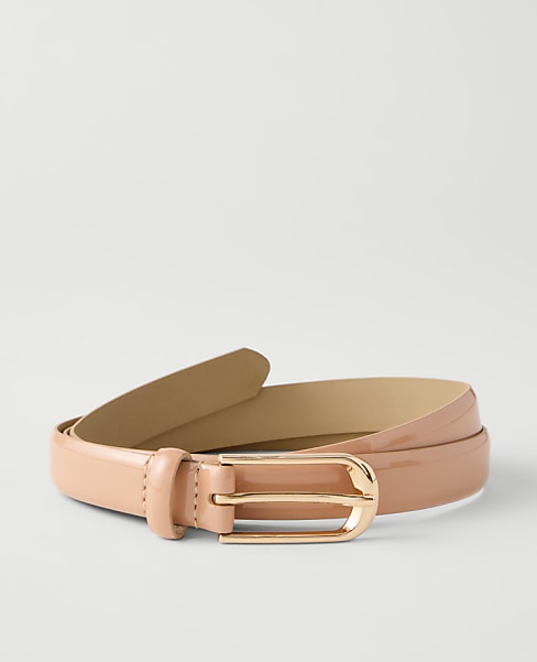 Patent Oval Buckle Belt