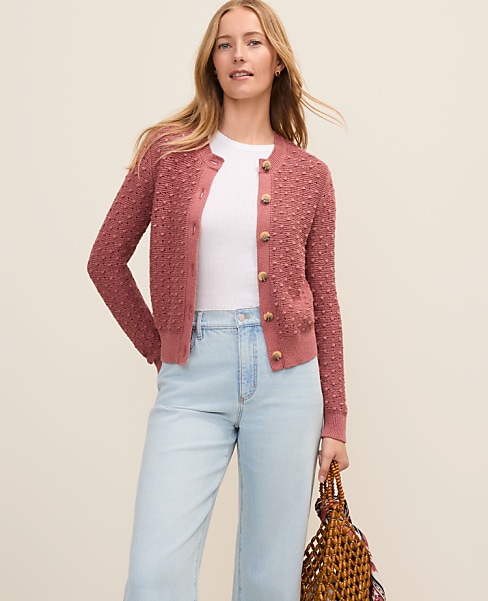 Weekend Popcorn Stitch Cardigan