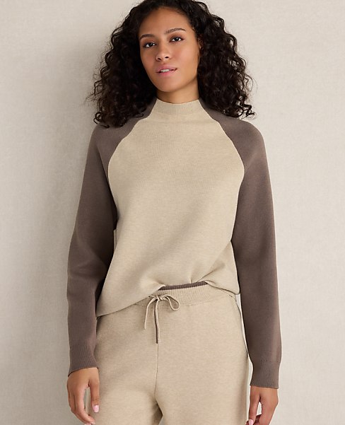 Haven Well Within Viscose Blend Colorblock Crewneck