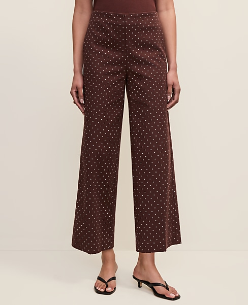 The Petite Grace Pant in Micro Dot — Curvy Fit