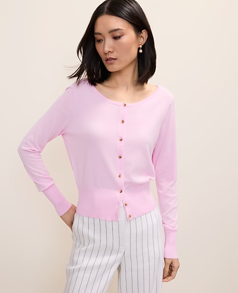 Petite Crew Neck Cardigan