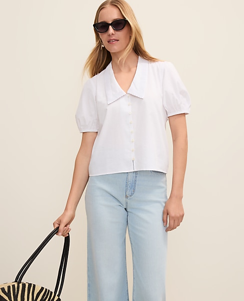 Weekend Lace Trim Blouse