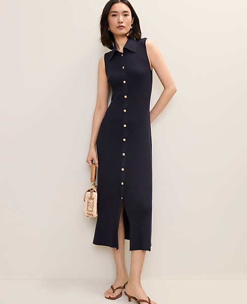Collared Midi Sweater Dress