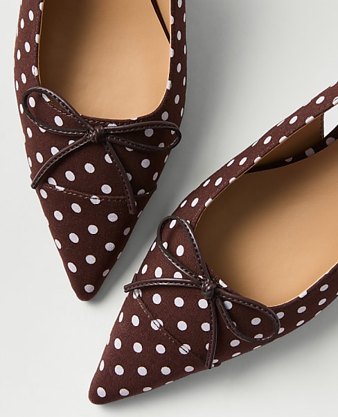 Polka Dot Kitten Heel Pump