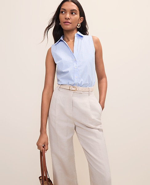 Striped Sleeveless Essential Shirt