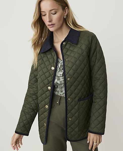 Weekend Corduroy Trimmed Quilted Jacket