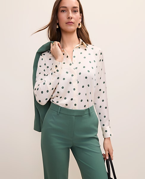 Petite Satin Modern Shirt