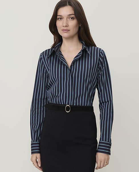 Striped Essential Shirt in Poplin
