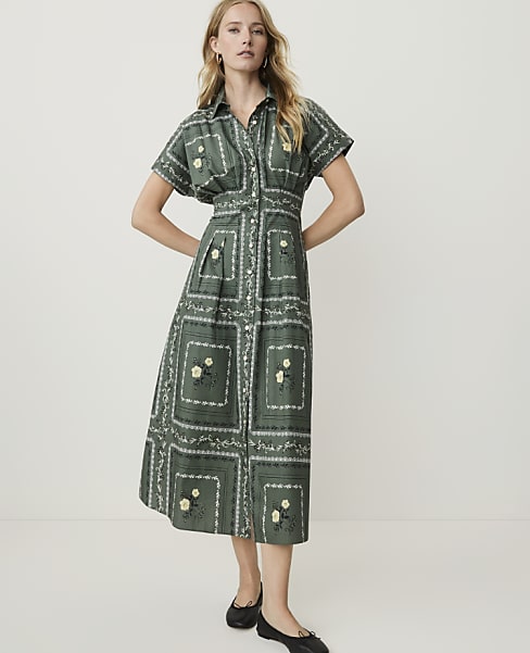 Weekend Floral Midi Shirtdress