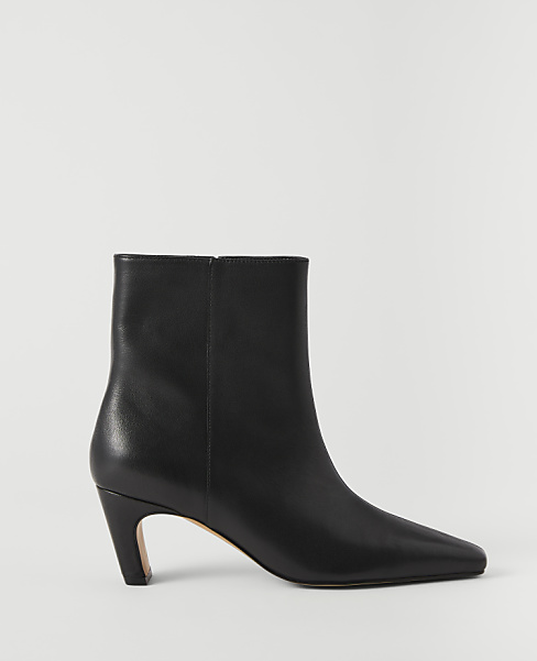 Leather Skinny Heel Bootie