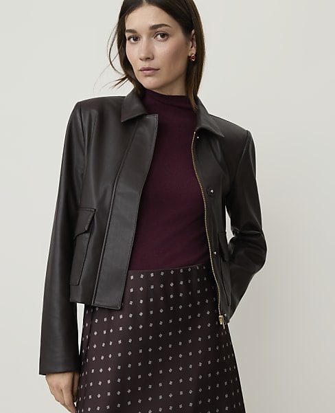Petite Collared Patch Pocket Jacket
