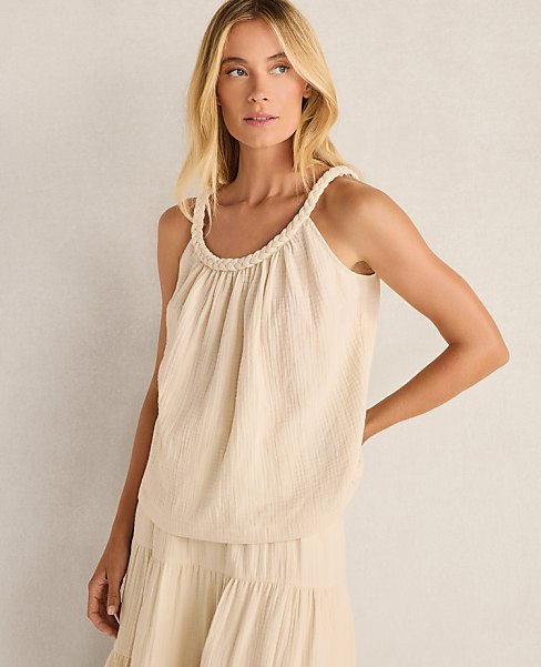 Haven Well Within Organic Cotton Gauze Braided Top
