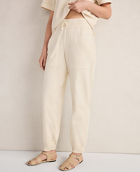 Haven Well Within Garment-Dyed Organic Cotton Jersey Knit Joggers