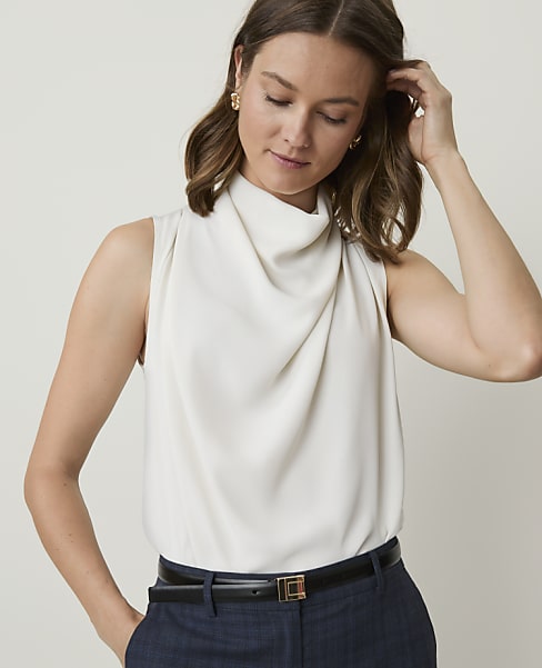 Mixed Media Sleeveless Top