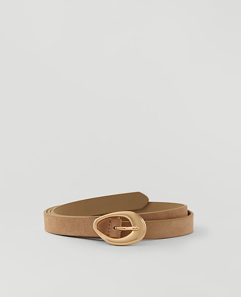 Suede Textured Buckle Belt