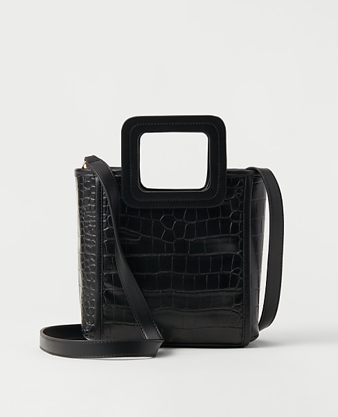 Embossed Handle Crossbody Bag