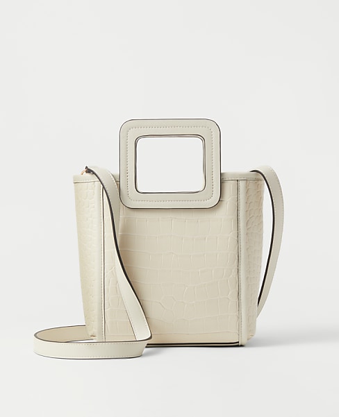 Embossed Handle Crossbody Bag