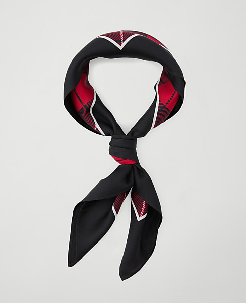 Weekend Collection Plaid Little Silk Scarf