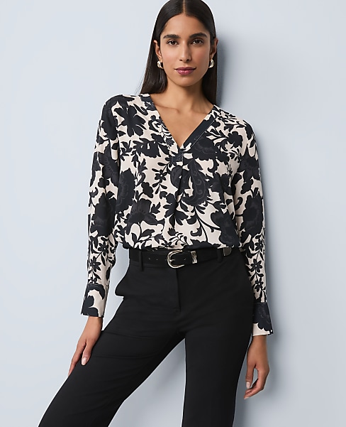 Petite Floral Mixed Media Top