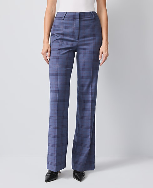 The Flare Trouser in Plaid - Curvy Fit