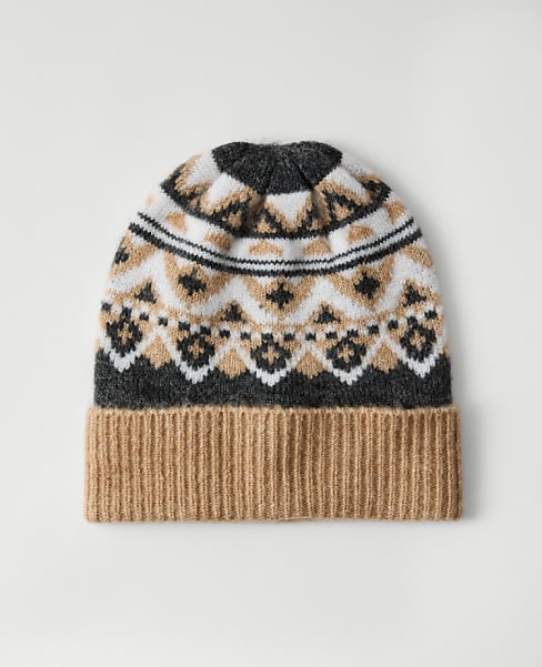 Weekend Collection Fair Isle Hat - Cafe Au Lait