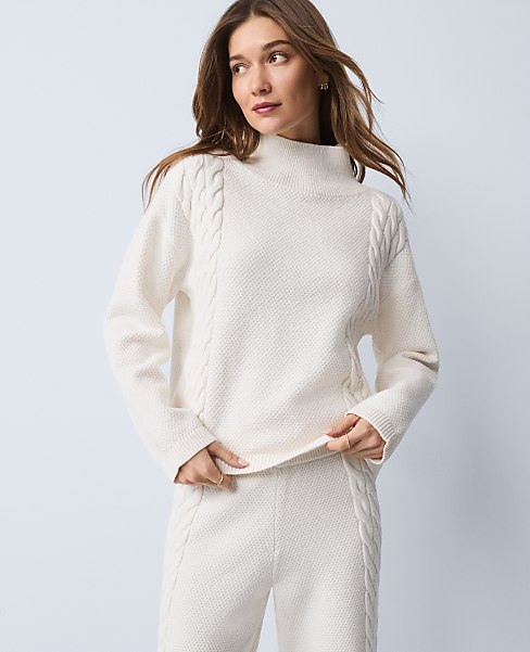 Weekend Mixed Cable Sweater