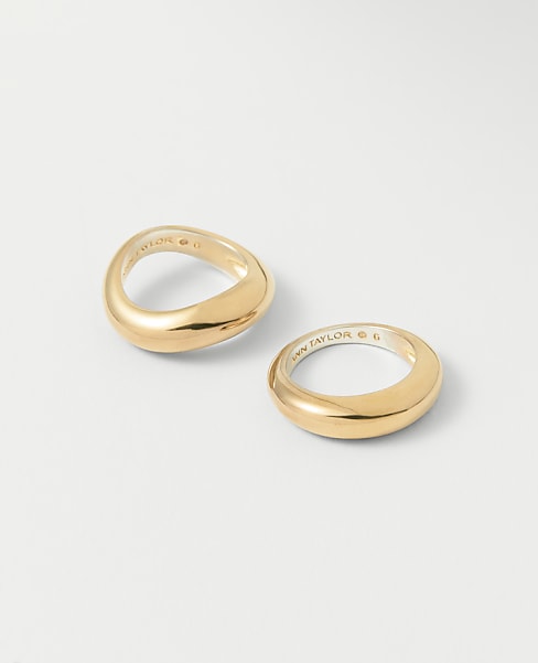 Metal Stacked Ring Set