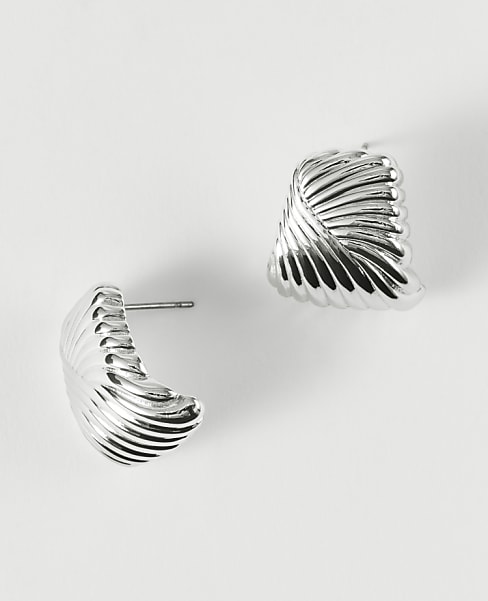 Textured Rectangle Stud Earrings