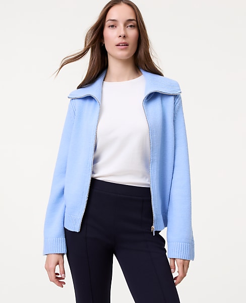 Petite Weekend Contrast Stitch Sweater Jacket
