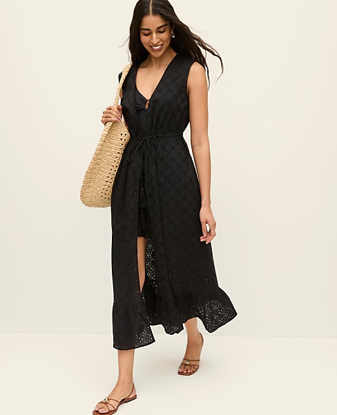 Eyelet Kimono