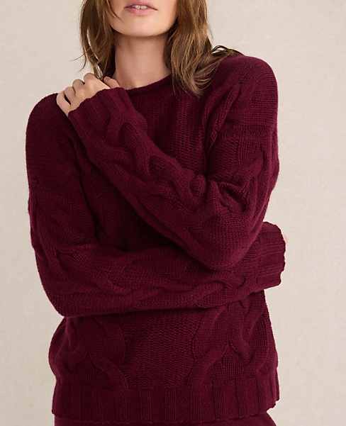 Haven Well Within Cashmere Cable Roll Neck Sweater