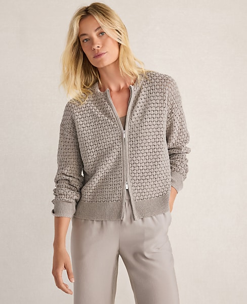 Haven Well Within Organic Cotton Linen Open Stitch Cardigan