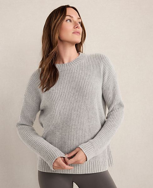 Haven Well Within Cashmere Shaker Stitch Crewneck Sweater