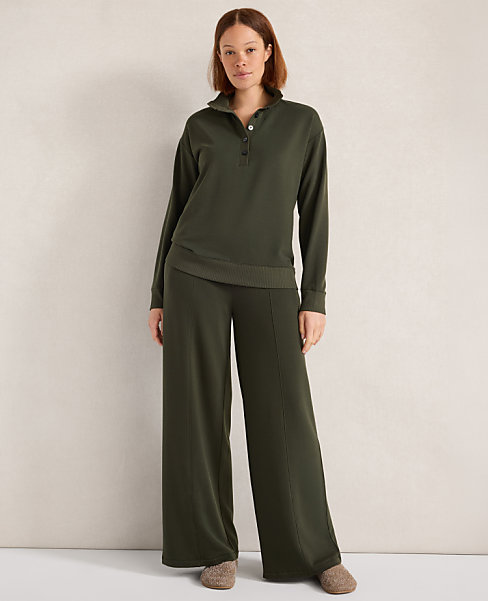 Haven Well Within Fleece Pintuck Wide Leg Pants