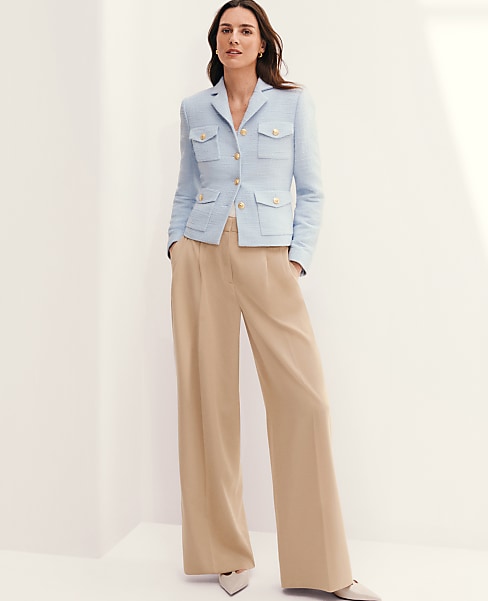 Flat Front Wide Leg Pants | Ann Taylor