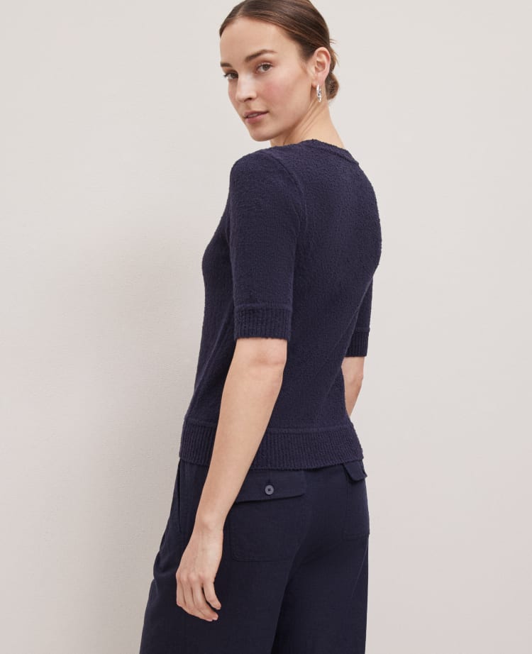 Weekend Collection Boucl&eacute; Henley Sweater carousel Product Image 2
