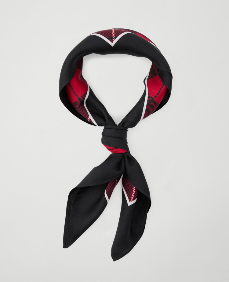 Weekend Collection Plaid Little Silk Scarf carousel Product Image 1
