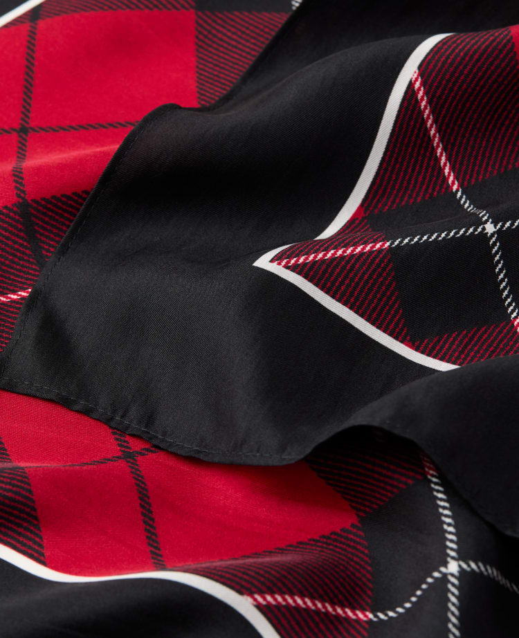 Weekend Collection Plaid Little Silk Scarf carousel Product Image 2