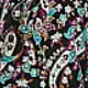 Petite Paisley Mock Tie Neck Puff Sleeve Top