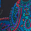 Studio Collection Paisley Shirred Shirt in Silk